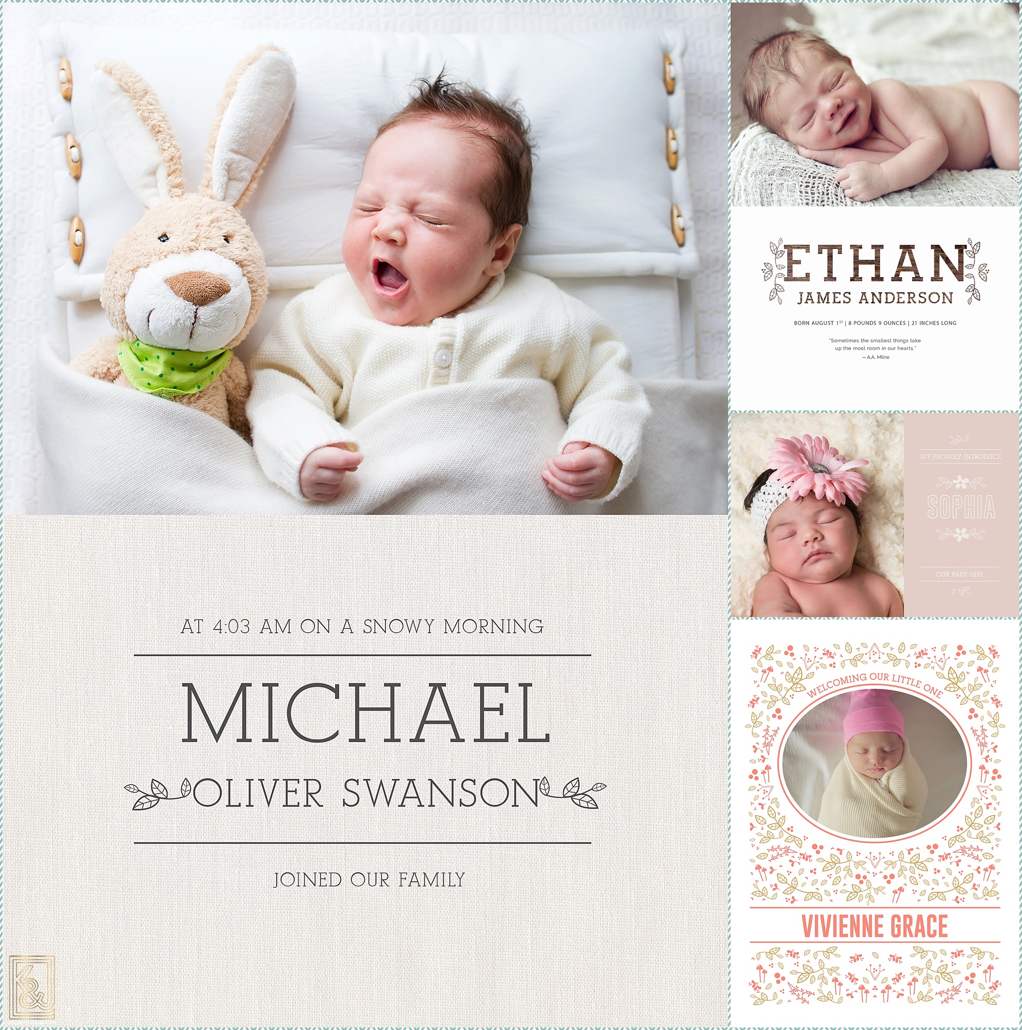 BIRTH ANNOUNCEMENTS BY KELLIE&JEAN PHOTOGRAPHY