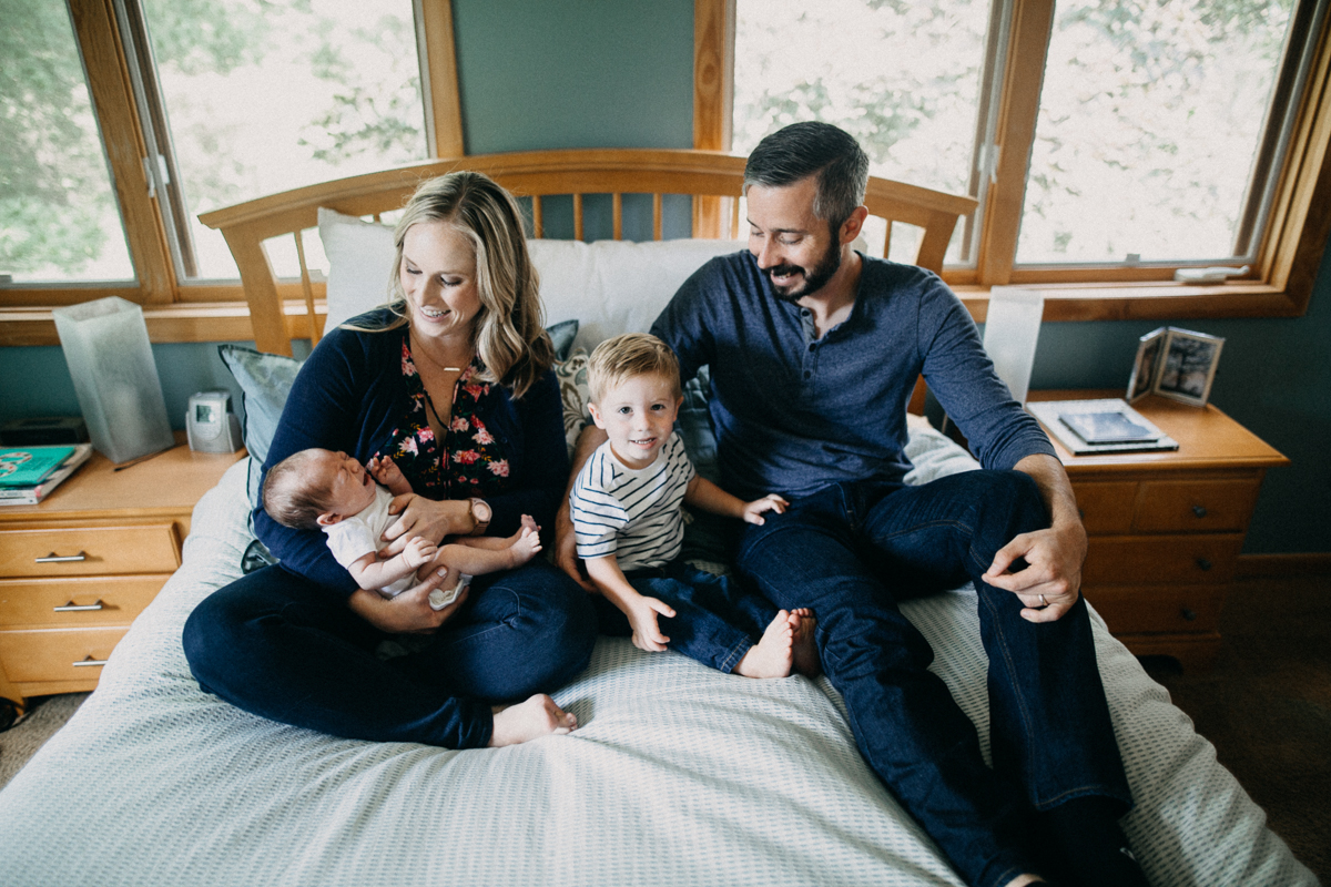 Family Newborn Session at home in Brighton, MI