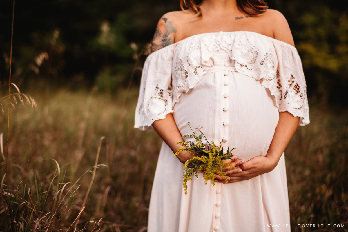 Intimate Boho Maternity Session Fenton MI