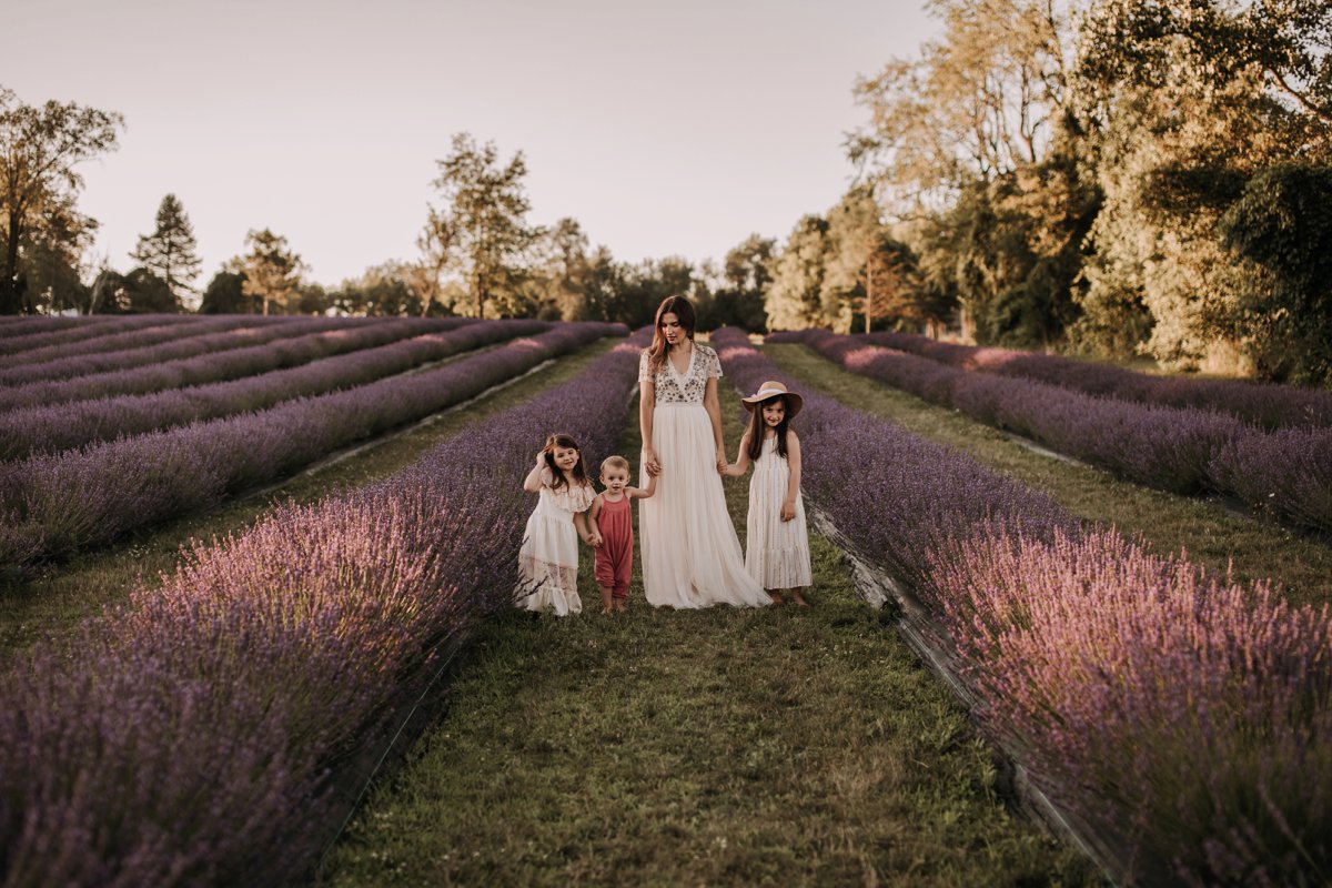 Mommy & Me Session at Indigo Lavendar Farm, Imlay City