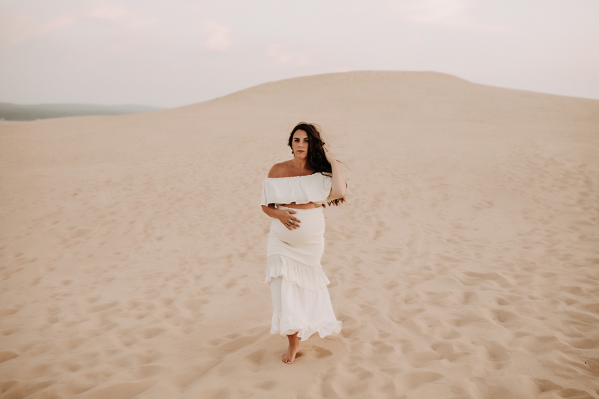 Silver Lake Sand Dunes Maternity Session