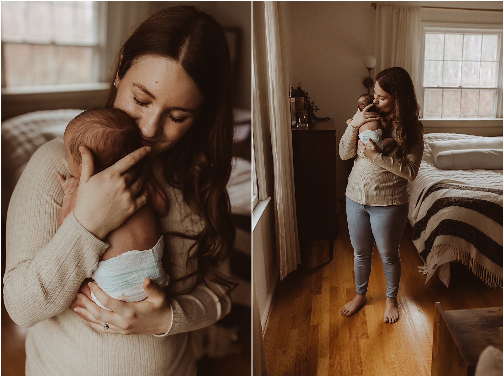 mom and newborn baby photography