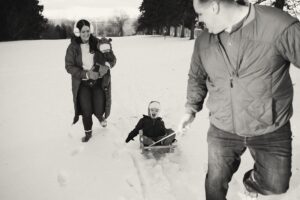 Family Pictures in the Snow Michigan