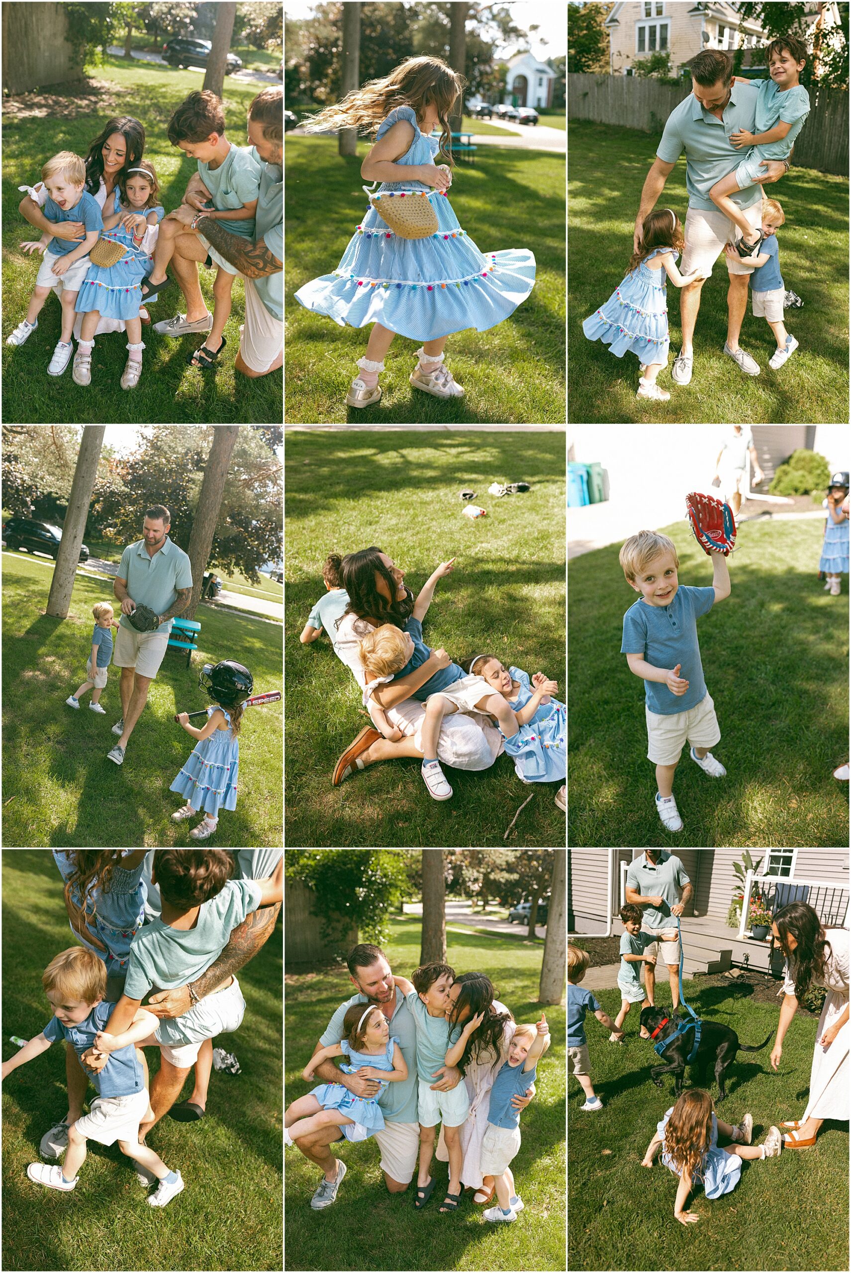 Backyard Family Photos in Milford, MI