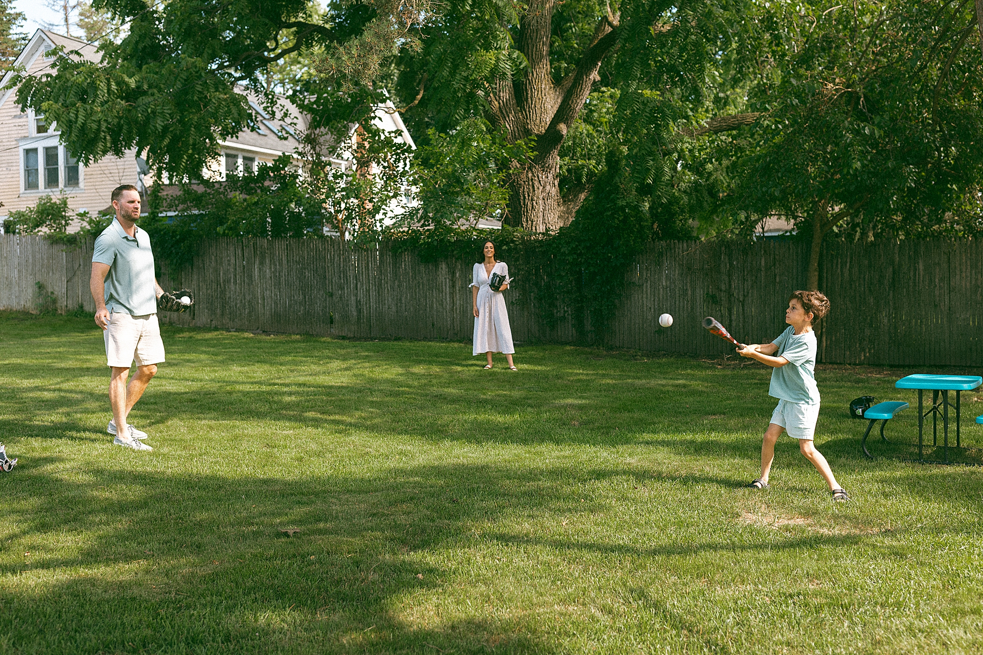 Fun Backyard Family Photos Royal Oak MI