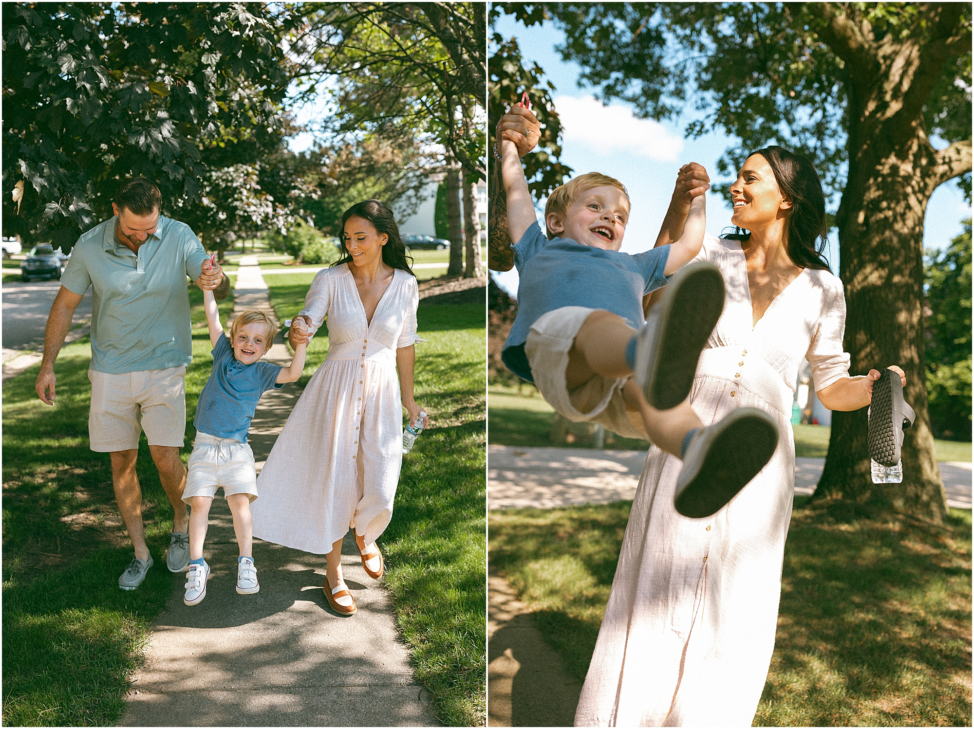 Neighborhood Walk Family Pictures MI