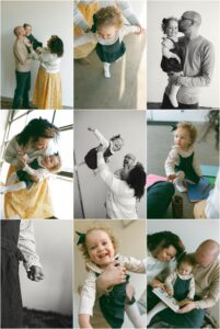 Playful studio family photos in Royal Oak
