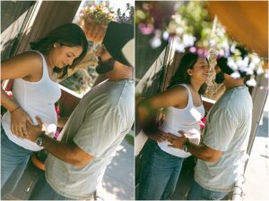 Maternity Pictures on Balcony MI
